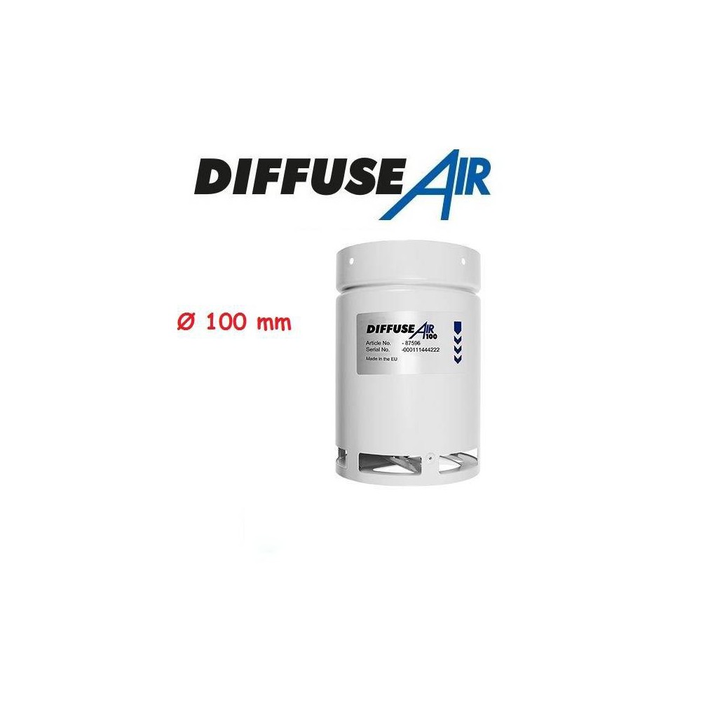  DiffuseAir Ø100 Diffusore per Ventilazione e Coltivazioni in ambienti chiusi-Idroponica