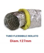 Tubo Flessibile diam. 127 in Alluminio a Doppia Parete Coibentato10 mt