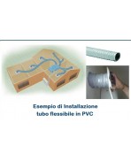 Tubo Flessibile diam. 82 PVC Estensibile a 10 mt per Condizionamento e Ventilazione