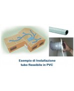 Tubo Flessibile diam.127 PVC Estensibile a 10 mt per Condizionamento e Ventilazione