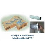 Tubo Flessibile diam.160 PVC Estensibile a 10 mt per Condizionamento e Ventilazione