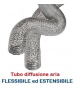 Tubo Flessibile diam.102 in Alluminio Semplice Estensibile 10 mt. per Condizionamento